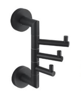 NOBEL Bathroom Swivel Hook 63033-BK